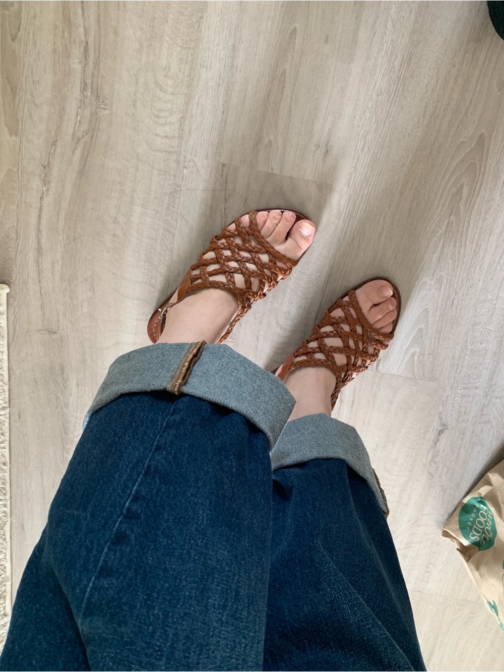 Braided Open-Toe Women's Sandals genuine leather made in Italy